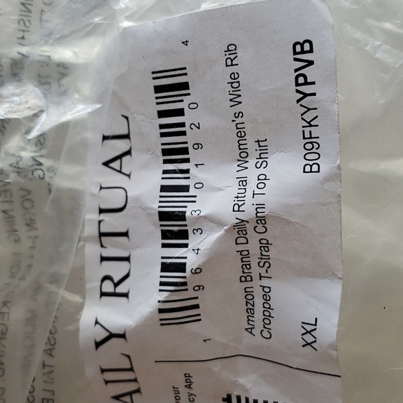 Daily Ritual Women's Wide Rib Cropped T-Strap Cami Top in Rust Orange Size XXL - Picture 3 of 10